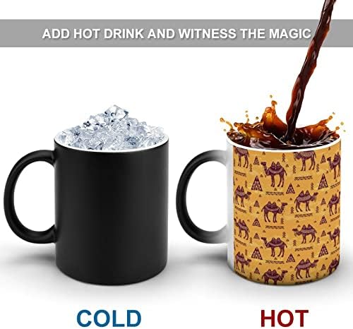 Vintage Etnik Tarzı Develer İsı Değiştirme Kupa Sihirli kahve bardağı Seramik çay bardağı Kişiselleştirilmiş Hediye Ofis Ev için Kadın