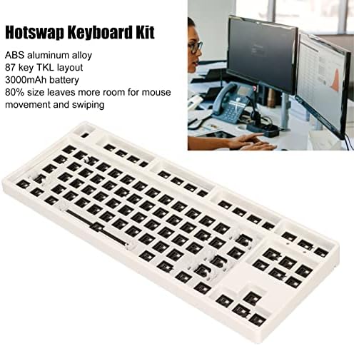 Mekanik Klavye, 87 Tuşlu RGB Klavye, RGB Aydınlatmalı Oyun Klavyesi ABS Alüminyum Alaşımlı Modüler Mekanik Klavye DIY Kiti Windows