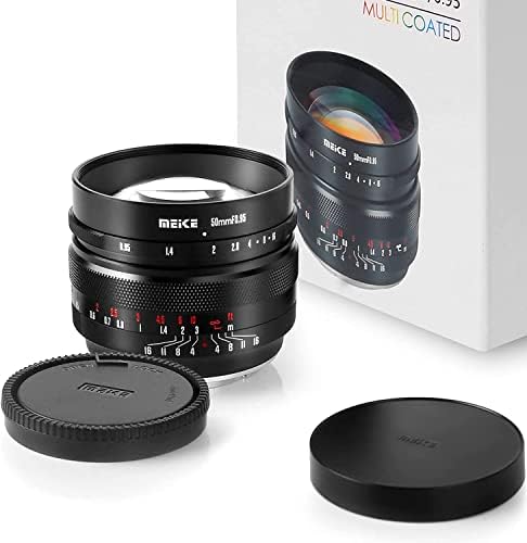 Meike 50mm f0.95 Büyük Diyafram Manuel odak lensi ile Uyumlu Canon EF-M Montaj Aynasız Kameralar EOS M M2 M3 M5 M6 M10 M50 M100 M6II