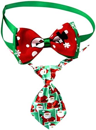 NEARTİME Noel Pet Giyim Takım Elbise Noel Tatili Pet Kravat Kravatlar Kediler ve Köpekler Polka Dot Geyik Kar Tanesi Kardan Adam Desen