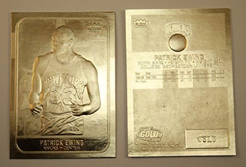 Patrick Ewing 1986-87 Fleer Çaylak 23KT Altın Kart Yontulmuş NM-MT Seri Numaralı