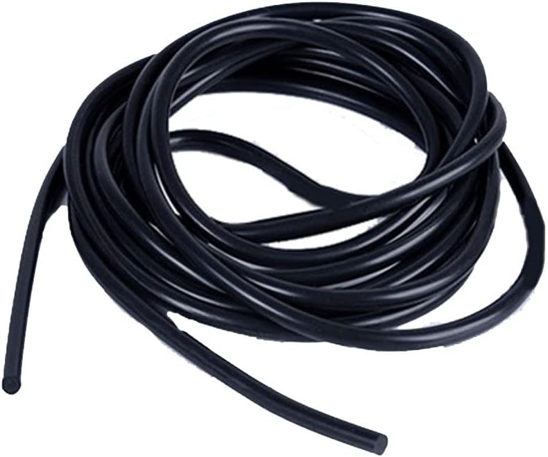 1 adet 5mm tel çapı siyah renk hattı mühürlü iplik katı Silika jel yuvarlak şerit Yüksek sıcaklık dayanımı Yüzey pürüzsüz (Uzunluk:
