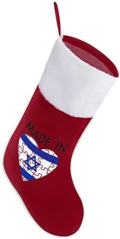 İsrail'de yapılan Noel Asılı Çorap Sevimli Santa Çorap Noel Ağacı Süsleri Süsler Hediyeler