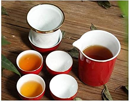 LİANXİAO-Seyahat çay seti bir Çaydanlık Dört Çay Fincanı Ev Ofis Açık Seyahat Taşınabilir saklama çantası Kung Fu çay seti Çaydanlık