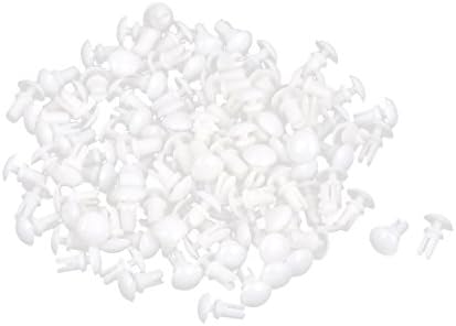 Aexit 100 Adet Naylon Güç Sabitleme Aracı Parçaları ve Aksesuarları İtme Klipleri Perçin Raptiye Beyaz 1.3-2.0 mm Nailer Yedek Parça