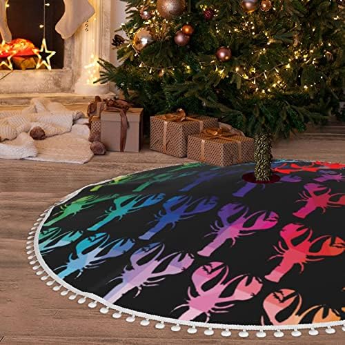 Noel Ağacı Etek Pom Trim Kravat Boya Kerevit Gökkuşağı Tatil noel ev dekorasyonu 36