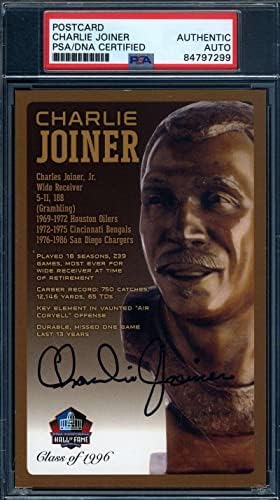 Charlie Marangoz PSA DNA İmzalı Onur Listesi Bronz Büstü Kartpostal İmzası-NFL Kesim İmzaları