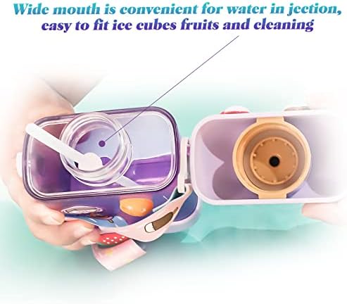 Kawaii Su Şişeleri buzlu dondurma bardak Suyu içecek bardakları Sevimli 3D sticker Dondurma Çubuğu BPA İçermeyen Pipetli Su Şişeleri