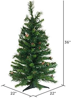 Vickerman 3 ' Cheyenne Çam Yapay Noel Ağacı, Şeffaf Dura-Lit ® Mini ışıklar-Sahte Noel Ağacı-Mevsimlik İç Mekan Ev Dekorasyonu