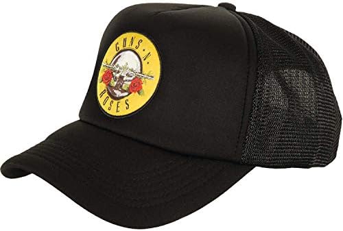 Erkek Guns N Roses Daire Logosu kamyon şoförü şapkası Siyah