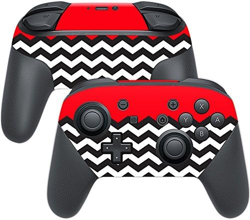 Nintendo Switch Pro Controller ile Uyumlu MightySkins Cilt-Kırmızı Chevron / Koruyucu, Dayanıklı ve Benzersiz Vinil Çıkartma sarma
