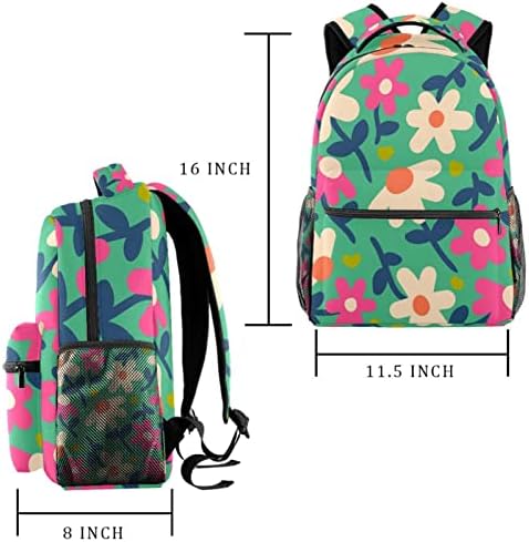 KAPOHU Renkli Çiçek Rahat okul erkekler için sırt çantası Kızlar Laptop Sırt Çantası Seyahat Çantası Erkekler Kadınlar için 11. 5x8x16İn