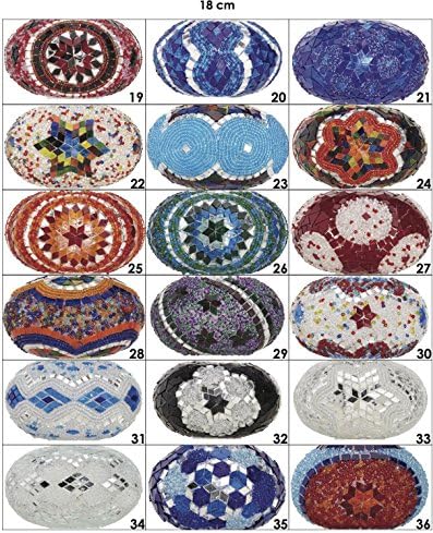DEMMEX 2019 Özelleştirilebilir Türk Fas Mozaik Tiffany Zemin Masa Lambası 5 Büyük Küre
