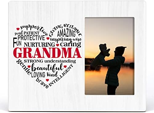 Zauly Büyükanne Hediye Ahşap Resim Çerçevesi, İnanılmaz Sevgi Dolu Büyükanne Ahşap Fotoğraf Çerçevesi Nana için Hediyeler Doğum Günü
