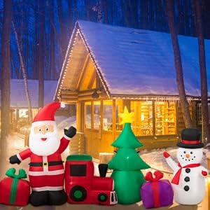 Nervure 9.5 FT noel ağacı ve kardan adam ile şişme santa baba-Noel şişme LED ışıkları ile dış mekan süslemeleri dahili Noel, bahçe