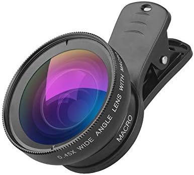 Tıckas APL-0.45 WM Telefon Lens Kiti,0.45 X Süper Geniş Açı ve 12.5 X Süper Makro Lens HD Kamera Lensleri ile lens klipsi