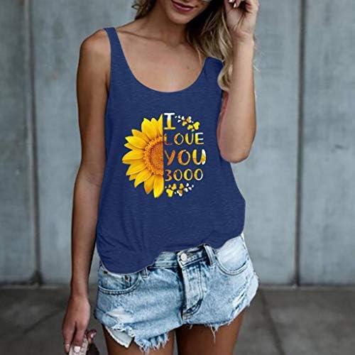 terbklf 2019 Seni Seviyorum 3000 Kadın Artı Boyutu Çiçek Baskı Yelek Gömlek Kısa Kollu T Gömlek Bluz Tops Tank Top Kadınlar için