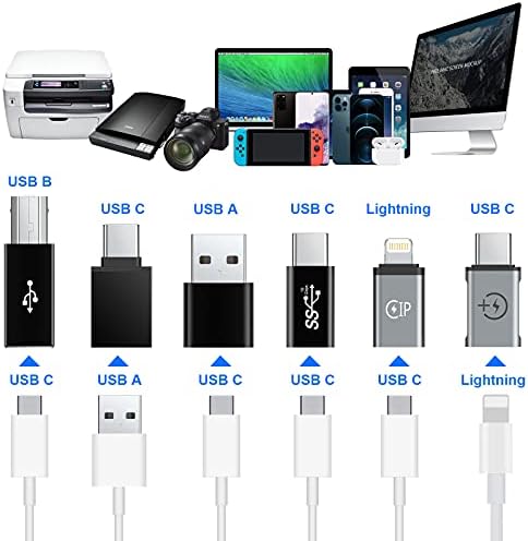 USB'den USB'ye C, C Tipi Dişi USB Erkek, C Tipi Erkek C Tipi Dişi, Uyumlu Samsung GalaxyMode, iPhone 13pro 12 ProXR 8 7, Dizüstü bilgisayar,