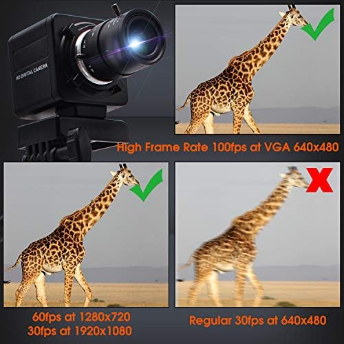 Zoom ile SVPRO USB Kamera 2.8 - 12mm Değişken Odaklı Lens Webcam CMOS OV2710 Yüksek Kare Hızı 100fps Kamera ile USB Full HD 1080P Mini