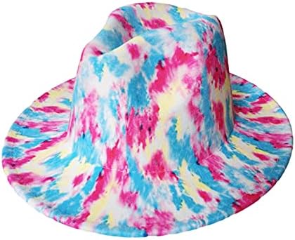 Geniş Caz Şapka Kravat Boya Bayan Yaz Şapka Kravat Boya Baskılı Kostümleri siperlikli şapka Bayan Şapka Kadın Erkek Yaz Şapka Parti