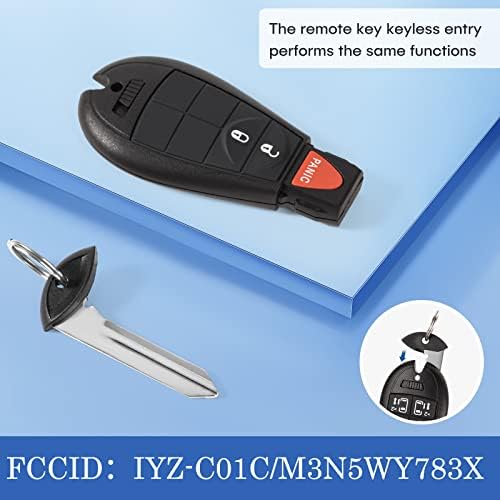 Anahtarsız Giriş Uzaktan Değiştirilebilir 3 & 4 Düğme tuş takımı ve OBD2 Araç Anahtarı Programlayıcı Aracı Chrysler, Dodge, Jeep, Ram,