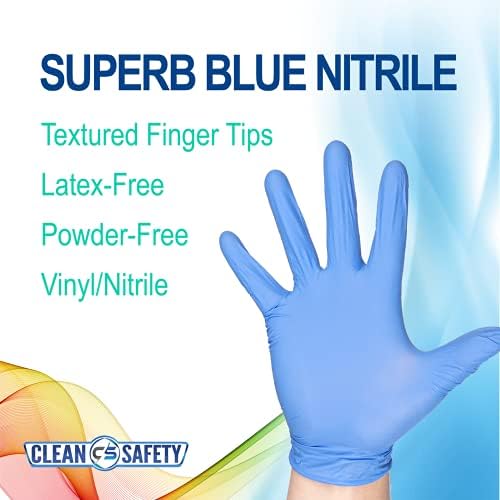 Süper Mavi Nitril Tozsuz Muayene Eldivenleri, Tek Kullanımlık