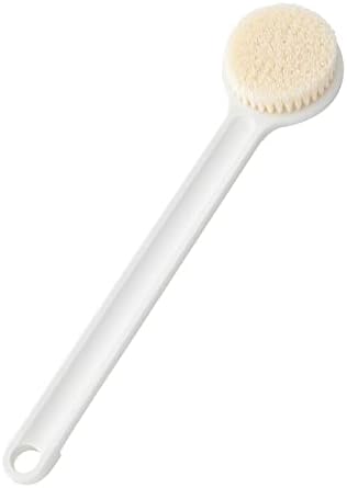 luckyMAO Banyo Fırçası Uzun Saplı Yumuşak Saç Banyo Fırçası Seti Banyo Fırçası ovmak Geri Fırça Geri Temizleme Fırçası Beyaz Çıplak