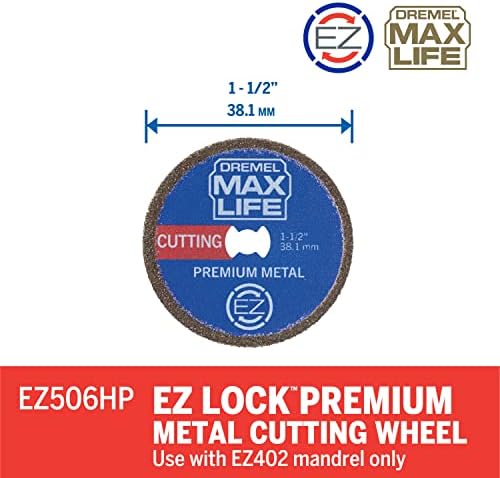Dremel Max Life EZ506HP 1-12 (38,1 mm) Yüksek Performanslı Premium Metal Kesme Çarkı, Mavi