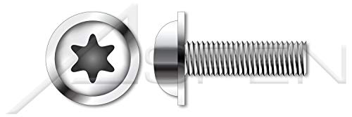 (1000 adet) M5-0,8 X 25 mm, ISO 7380-2, Metrik, Flanşlı Düğme Başlı Vidalar, 6 Loblu Torx (r) Sürücü, A2 Paslanmaz Çelik
