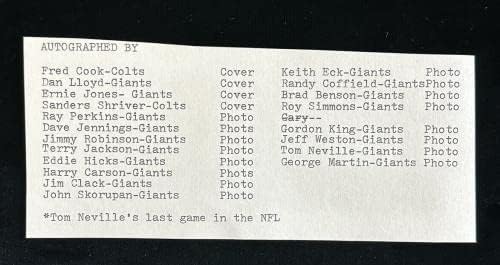 16 Aralık 1979 New York Giants ÇOK İMZALI NFL Futbol Programı vs Colts - 20 sıg İmzalı NFL Dergileri