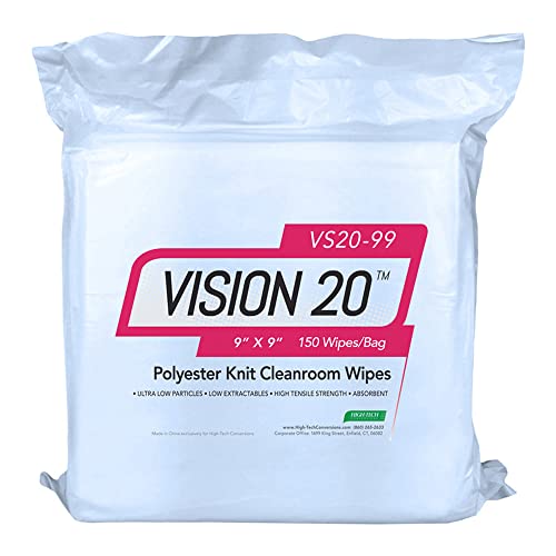 Yüksek Teknoloji Dönüşümleri VS20-1212 Vision 20 Polyester Örgü Temiz Oda Sileceği, Ağır Ağırlık, 12 L x 12 W (100'lü Paket)