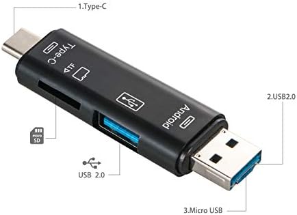 USB Tip C, 5 in 1 USB 3.0 Tip C / USB / Mikro USB SD TF Hafıza Kartı Okuyucu OTG Adaptörü