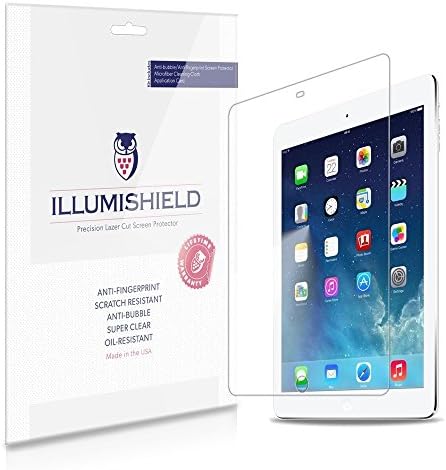 Apple iPad Air ile Uyumlu ILLUMİSHİELD Ekran Koruyucu (1. Nesil 2013 Sürümü) (2'li Paket) Clear HD Shield Kabarcık Önleyici ve Parmak