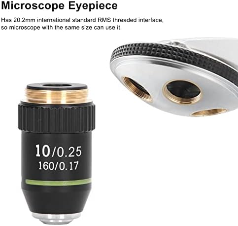 Objektif Lens, Akromatik Objektif 10X20. 2mm Mikroskop Lens, Arayüz Lab Mikroskop Lens Değiştirme için