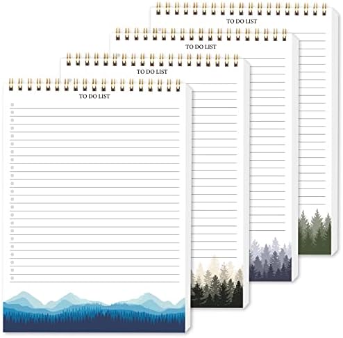 Not defterleri Yapmak için 4 Set, 4 boyut ( 8.5 x 11) Günlük planlayıcı, masa pedi, yapılacaklar listesi, günlük organizatör, Resimli