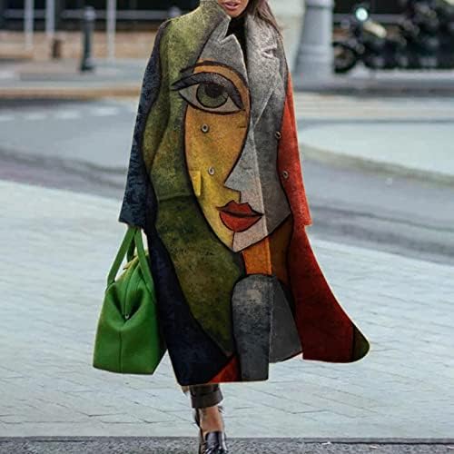 Encanto Uzun Kollu Palto Kadınlar Koleji Kış Tunik Hırka Kablo Örgü Süper Yumuşak V Yaka Düz Renk