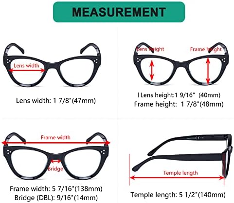 Eyekepper, Birlikte Verilen 4'lü Bayan Okuma Gözlüklerinde ve Kadınlar için 4'lü Okuyucularda %10 Tasarruf Edin +2,50