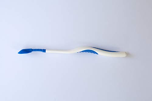 Ağız Arkadaşı Küçük Oval Ağız Hijyeni ve Diş Fırçalama Yardımı, Konforu artırmak için Benzersiz Bükülebilir Sap ve Yumuşak Uçlu, 2