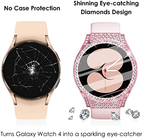 Wingle Bling Galaxy Watch 4 Kılıf Samsung Galaxy Watch 4 için Uyumlu 40mm Ekran Koruyucu, 4'lü Paket Yumuşak TPU Tam Koruyucu Kapak