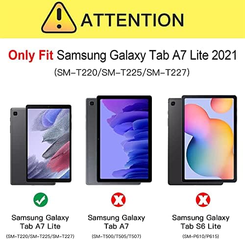 TPACC Samsung Galaxy Tab için A7 Lite 8.7 Kılıf, ince Koruyucu Kılıf Kadınlar için Folio PU Deri Standı Yumuşak TPU Arka kapak için