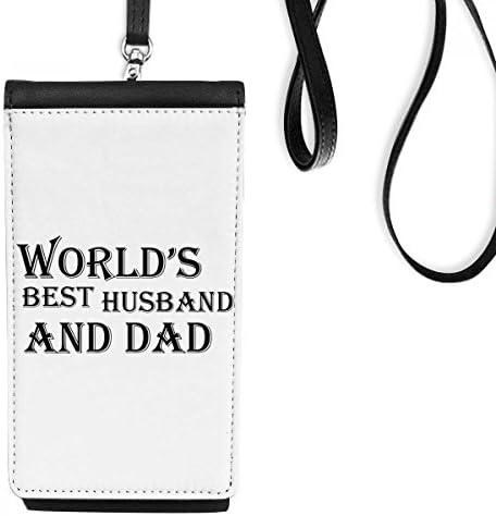 Dreang dünyanın En İyi Baba ve Koca Alıntı Telefon Cüzdan çanta Asılı Cep Kılıfı Siyah Cep