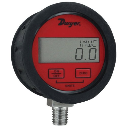 Lastik Çizmeli Dwyer® Tek Basınçlı Dijital Gösterge, DPGAB-09, 0-200 psi, %0,5 Doğruluk