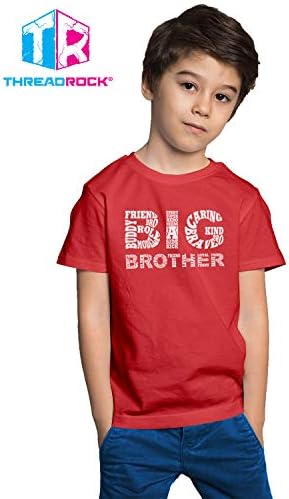 Threadrock Büyük Erkek Büyük Kardeş Tipografi Gençlik T-Shirt