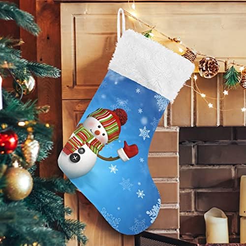 ALAZA Noel Çorap Kardan Adam Kar Taneleri Klasik Kişiselleştirilmiş Büyük Çorap Süslemeleri Aile Tatil Sezonu için Parti Dekor 1 Paket,