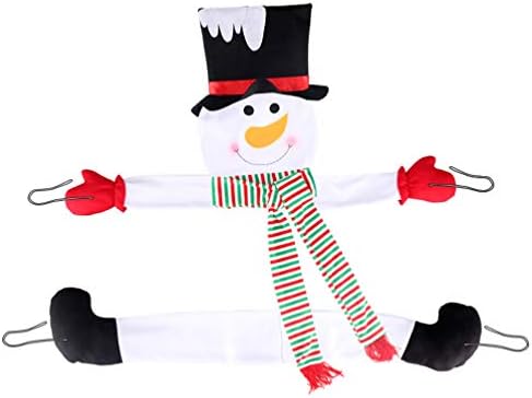 BESTOYARD Noel Süslemeleri Noel Ağacı Kardan Adam Topper Kardan Adam Hugger Büyük Ağaç Topper ile Şapka Eşarp için Noel Ağacı Dekorasyon