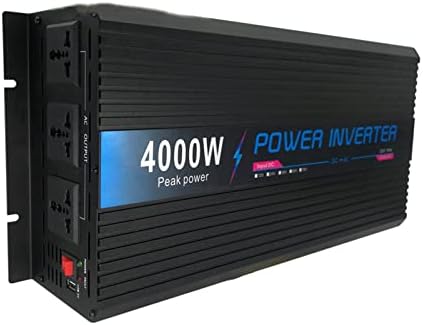 2000W / 4000W Tepe güç inverteri DC 12V 24V için AC 110V 220V gerilim trafosu Güç Dönüştürücü Güneş araç invertörü (Renk : 4000W, Boyut